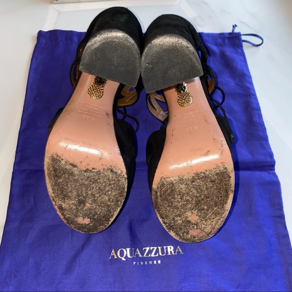 ✖️SOLD✖️Aquazzura Beverly Hills black sandal 8.5 - Picture 8 of 10